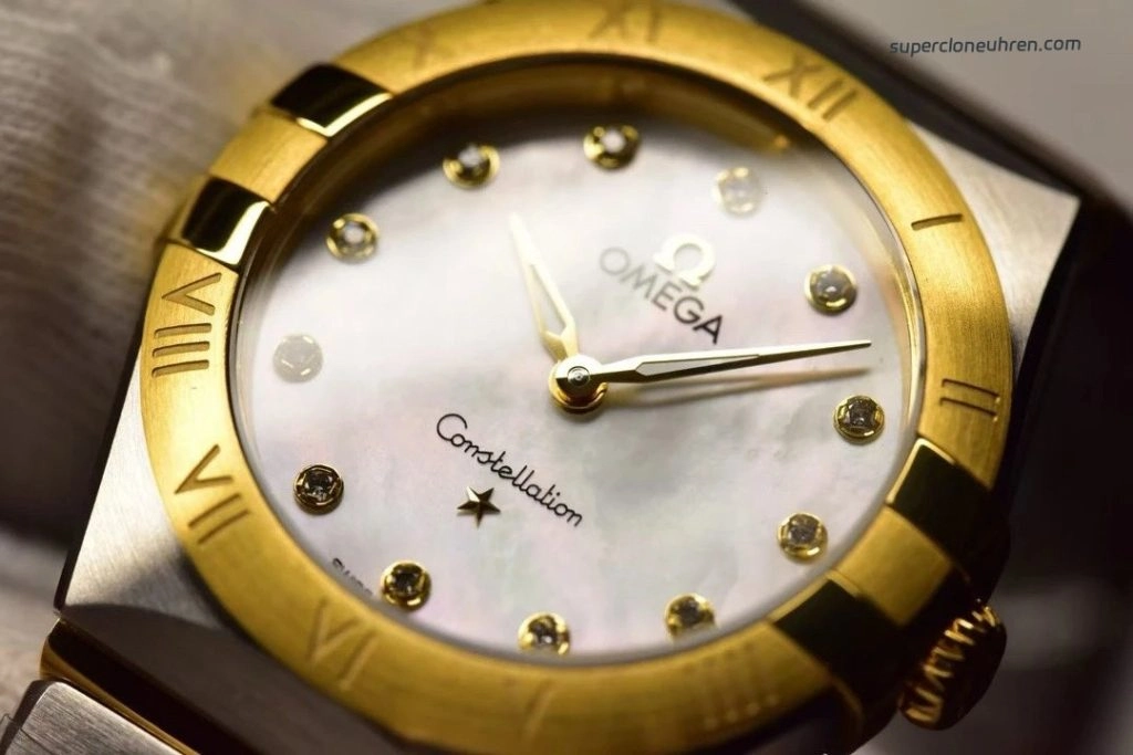 Super Clone Omega Constellation 131.10.28.60.55.002 Perlmutt-Zifferblatt Bicolor 28mm