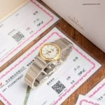Premium Replica Uhr Omega Constellation 123.25.27.60.55.004 mit Gelbgold und Diamantbesatz 27 mm