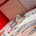Premium Replica Uhr Omega Constellation 123.25.27.60.55.006 Roségold mit Diamantbesatz 27 mm