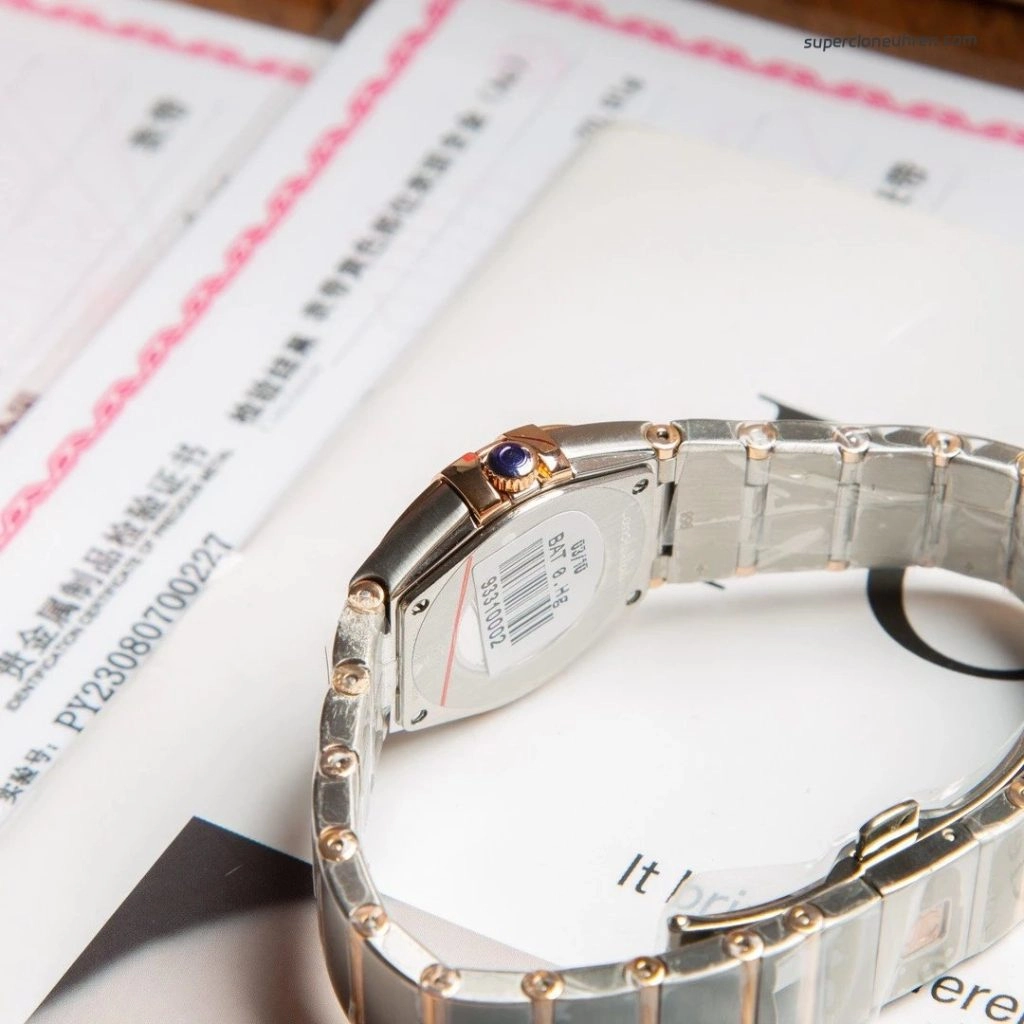 Premium Replica Uhr Omega Constellation 123.25.27.60.55.006 Roségold mit Diamantbesatz 27 mm
