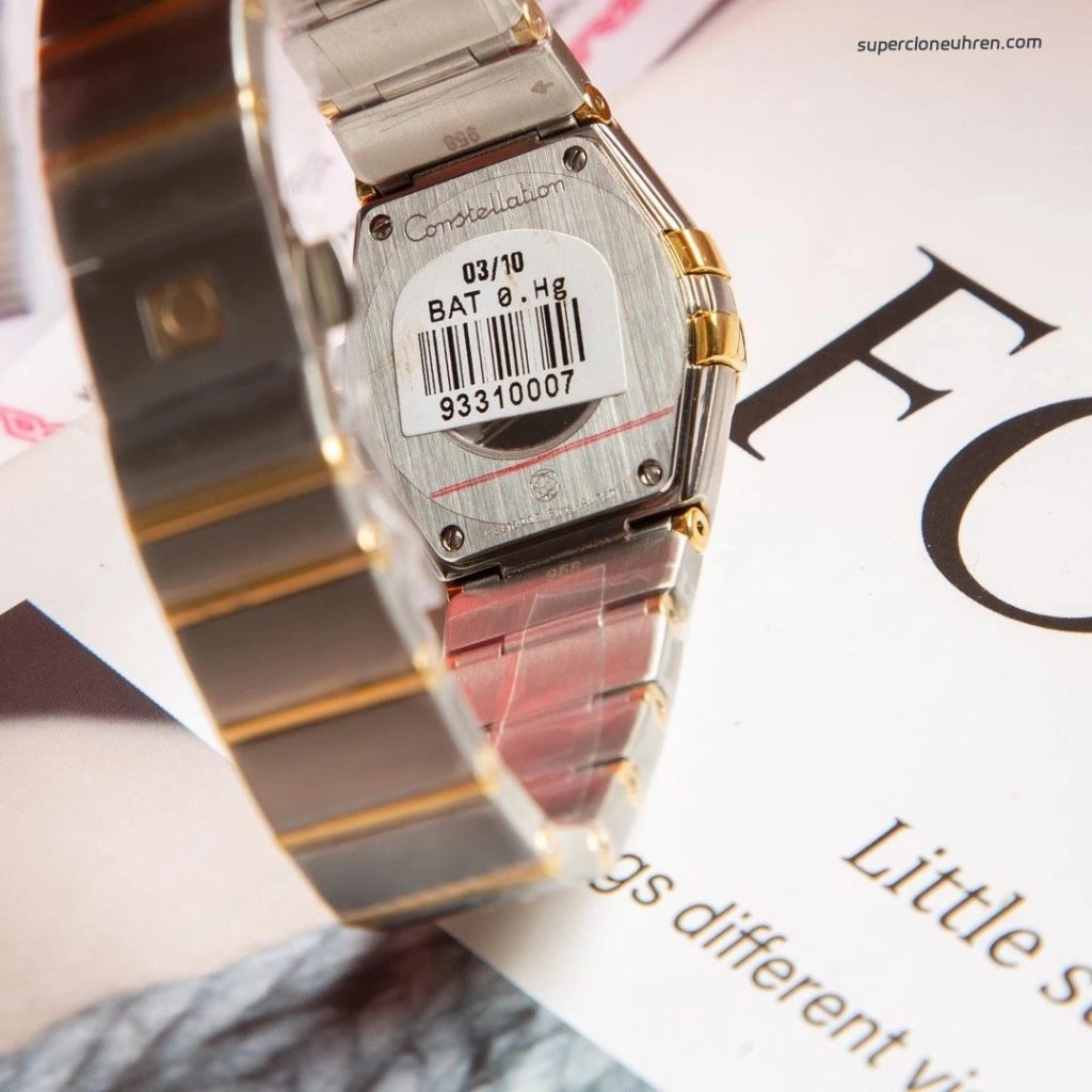 Premium Replica Uhr Omega Constellation 123.20.27.60.58.001 Bicolor mit Diamantbesatz 27mm