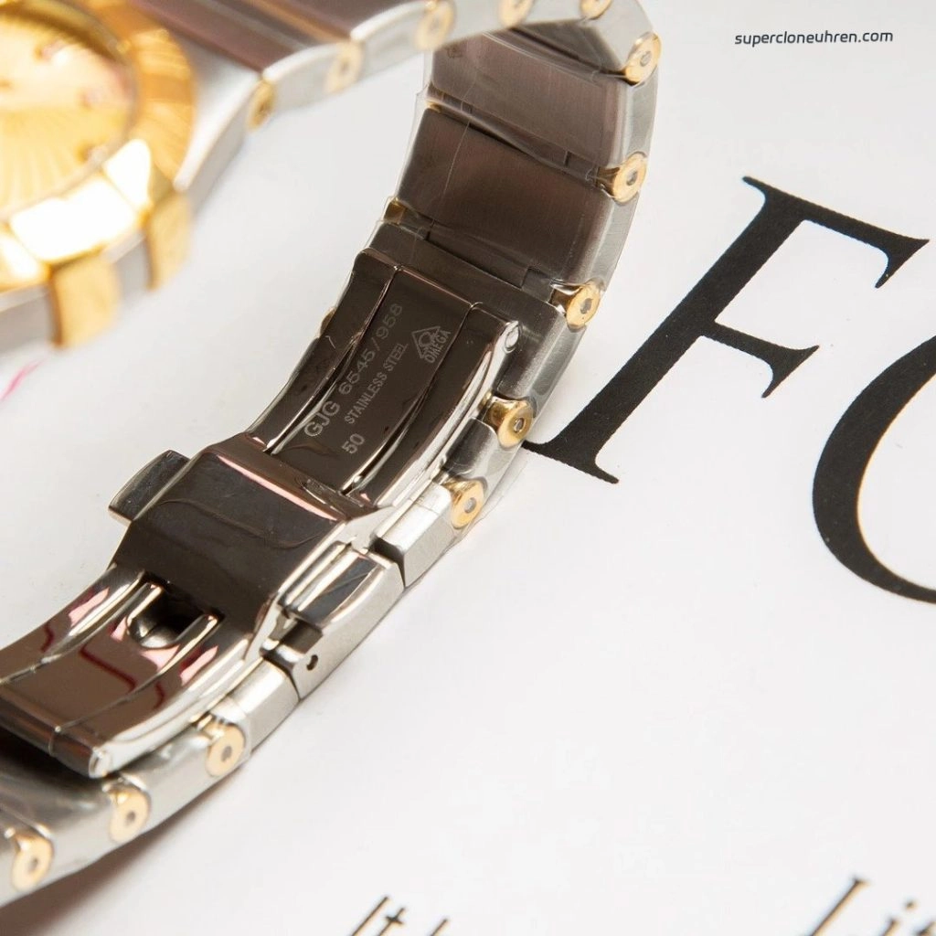 Premium Replica Uhr Omega Constellation 123.20.27.60.58.001 Bicolor mit Diamantbesatz 27mm