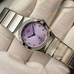 Premium Replica Uhr Omega Constellation 131.15.28.60.60.001 Edelstahl mit Diamantbesatz 28mm