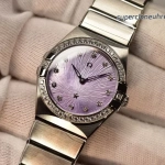 Premium Replica Uhr Omega Constellation 131.15.28.60.60.001 Edelstahl mit Diamantbesatz 28mm