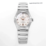 Premium Replica Uhr Omega Constellation 131.10.29.20.52.001 Perlmuttzifferblatt Stahlband 29mm