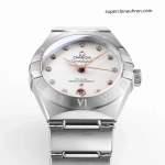 Premium Replica Uhr Omega Constellation 131.10.29.20.52.001 Perlmuttzifferblatt Stahlband 29mm