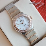 Premium Replica Uhr Omega Constellation 131.25.28.60.55.001 Perlmuttzifferblatt Roségold 28mm