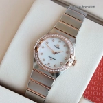 Premium Replica Uhr Omega Constellation 131.25.28.60.55.001 Perlmuttzifferblatt Roségold 28mm