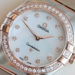 Premium Replica Uhr Omega Constellation 131.25.28.60.55.001 Perlmuttzifferblatt Roségold 28mm