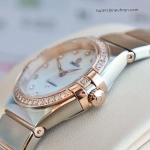 Premium Replica Uhr Omega Constellation 131.25.28.60.55.001 Perlmuttzifferblatt Roségold 28mm