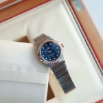 Premium Replica Uhr Omega Constellation 131.25.25.60.53.002 Bicolor Diamantlünette 25 mm