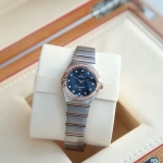 Premium Replica Uhr Omega Constellation 131.25.25.60.53.002 Bicolor Diamantlünette 25 mm