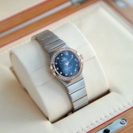 Premium Replica Uhr Omega Constellation 131.25.25.60.53.002 Bicolor Diamantlünette 25 mm