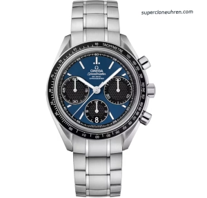 Super Clone Omega Speedmaster Racing 326.30.40.50.03.001 blaues Zifferblatt Edelstahlband 40mm