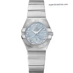 Premium Replica Uhr Omega Constellation 123.10.27.60.57.001 Perlmuttzifferblatt mit Diamantindizes 27mm