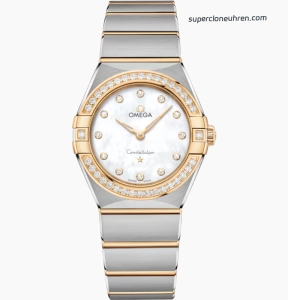 Super Clone Omega Constellation 131.10.28.60.55.002 Perlmutt-Zifferblatt Bicolor 28mm