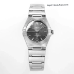 Premium Replica Uhr Omega Constellation 131.10.29.20.06.001 graues Zifferblatt Edelstahlband 29mm