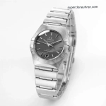 Premium Replica Uhr Omega Constellation 131.10.29.20.06.001 graues Zifferblatt Edelstahlband 29mm