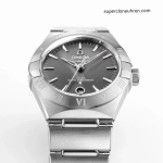 Premium Replica Uhr Omega Constellation 131.10.29.20.06.001 graues Zifferblatt Edelstahlband 29mm