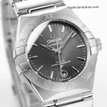 Premium Replica Uhr Omega Constellation 131.10.29.20.06.001 graues Zifferblatt Edelstahlband 29mm