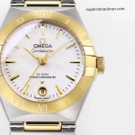 Premium Replica Uhr Omega Constellation 131.20.29.20.05.002 Bicolor Stahl-Gold 29mm