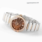 Premium Replica Uhr Omega Constellation 131.25.29.20.63.001 in Roségold mit Diamanten 29mm
