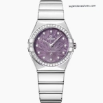 Premium Replica Uhr Omega Constellation 131.15.28.60.60.001 Edelstahl mit Diamantbesatz 28mm