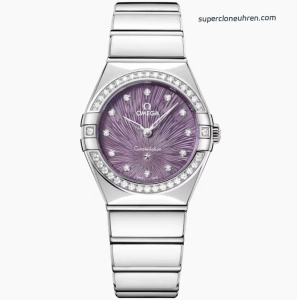 Premium Replica Uhr Omega Constellation 131.15.28.60.60.001 Edelstahl mit Diamantbesatz 28mm