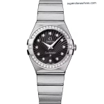 Premium Replica Uhr Omega Constellation 123.15.27.60.51.001 Edelstahl mit Diamantbesatz 27mm