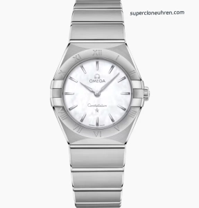 Premium Replica Uhr Omega Constellation 131.10.28.60.05.001 Edelstahl Perlmuttzifferblatt 28mm