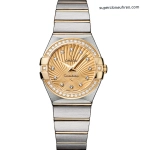 Premium Replica Uhr Omega Constellation 123.25.27.60.58.001 Bicolor mit Diamantbesatz 27mm
