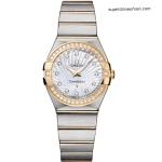 Premium Replica Uhr Omega Constellation 123.25.27.60.55.004 mit Gelbgold und Diamantbesatz 27 mm