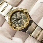Premium Replica Uhr Omega Constellation 131.25.28.60.99.002 Bicolor mit Diamantbesatz 28mm