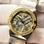 Premium Replica Uhr Omega Constellation 131.25.28.60.99.002 Bicolor mit Diamantbesatz 28mm