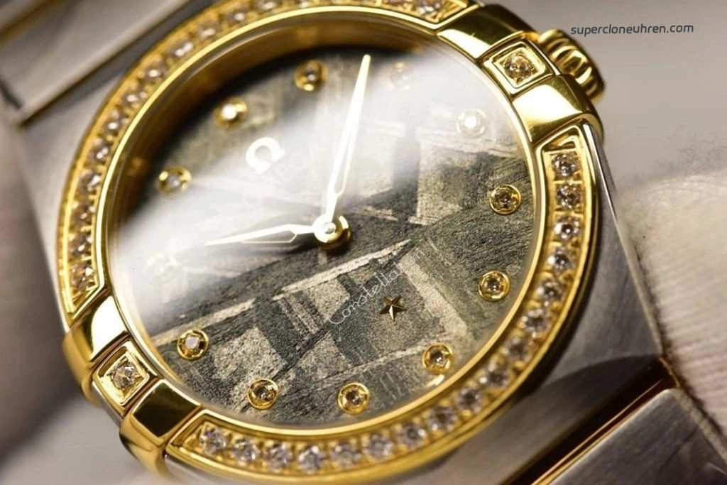 Premium Replica Uhr Omega Constellation 131.25.28.60.99.002 Bicolor mit Diamantbesatz 28mm
