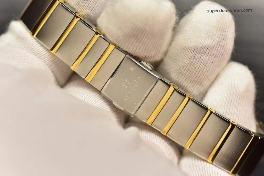 Premium Replica Uhr Omega Constellation 131.25.28.60.99.002 Bicolor mit Diamantbesatz 28mm