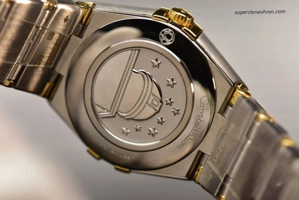 Premium Replica Uhr Omega Constellation 131.25.28.60.99.002 Bicolor mit Diamantbesatz 28mm