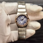 Premium Replica Uhr Omega Constellation 131.25.28.60.99.001 Bicolor mit Diamantbesatz 28mm