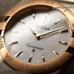 Premium Replica Uhr Omega Constellation 131.20.28.60.05.001 mit Perlmuttzifferblatt und Roségold 28mm