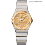 Premium Replica Uhr Omega Constellation 123.20.27.60.58.001 Bicolor mit Diamantbesatz 27mm