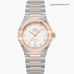Premium Replica Uhr Omega Constellation 131.25.29.20.52.001 Roségold mit Diamantbesatz 29 mm