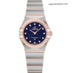 Premium Replica Uhr Omega Constellation 131.25.25.60.53.002 Bicolor Diamantlünette 25 mm