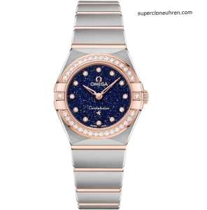 Premium Replica Uhr Omega Constellation 131.25.25.60.53.002 Bicolor Diamantlünette 25 mm