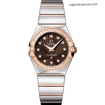 Premium Replica Uhr Omega Constellation 123.25.27.60.63.002 Bicolor mit Diamantbesatz 27mm