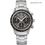 Premium Replica Uhr Omega Speedmaster 326.30.40.50.06.001 mit Stahlband und gelben Akzenten 40mm