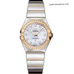 Premium Replica Uhr Omega Constellation 123.25.27.60.55.008 Bicolor mit Diamantbesatz 27mm