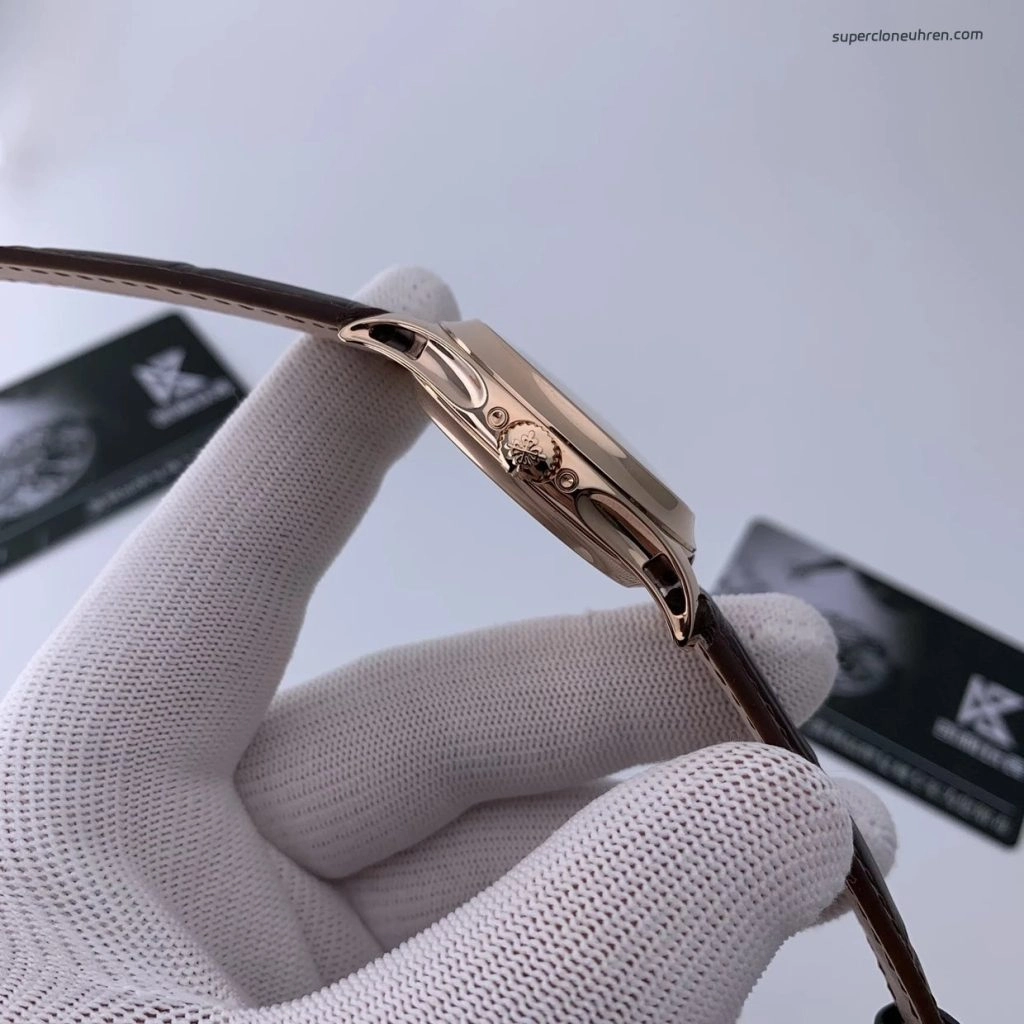 Premium Replica Uhr Patek Philippe Komplikationen 5205R-001 Roségold Mondphase 40mm