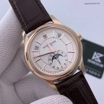 Premium Replica Uhr Patek Philippe Komplikationen 5205R-001 Roségold Mondphase 40mm