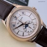 Premium Replica Uhr Patek Philippe Komplikationen 5205R-001 Roségold Mondphase 40mm