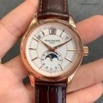 Premium Replica Uhr Patek Philippe Komplikationen 5205R-001 Roségold Mondphase 40mm